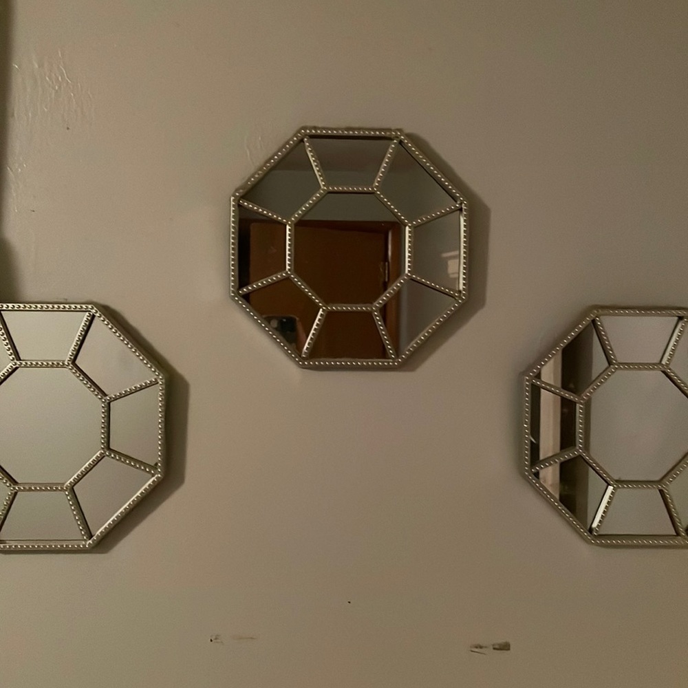 3 mirrors decor for room!!